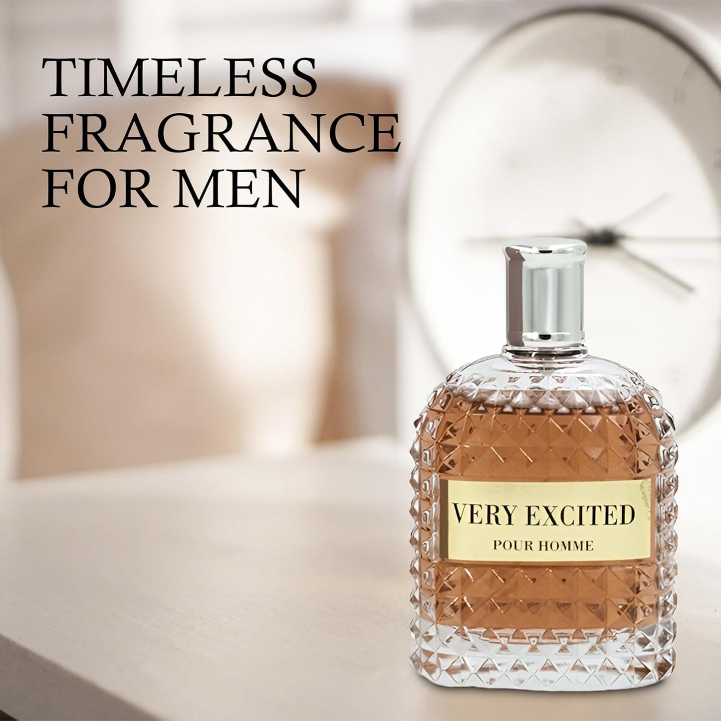 3Pack Men Colognes Combo Set Valent,Valuable,Very Excited 3.4 Fl Oz Each Eau De Parfume Spray with Woody Floral & Fruity Scent Perfume Gift Set Day to Night Use Fragrances