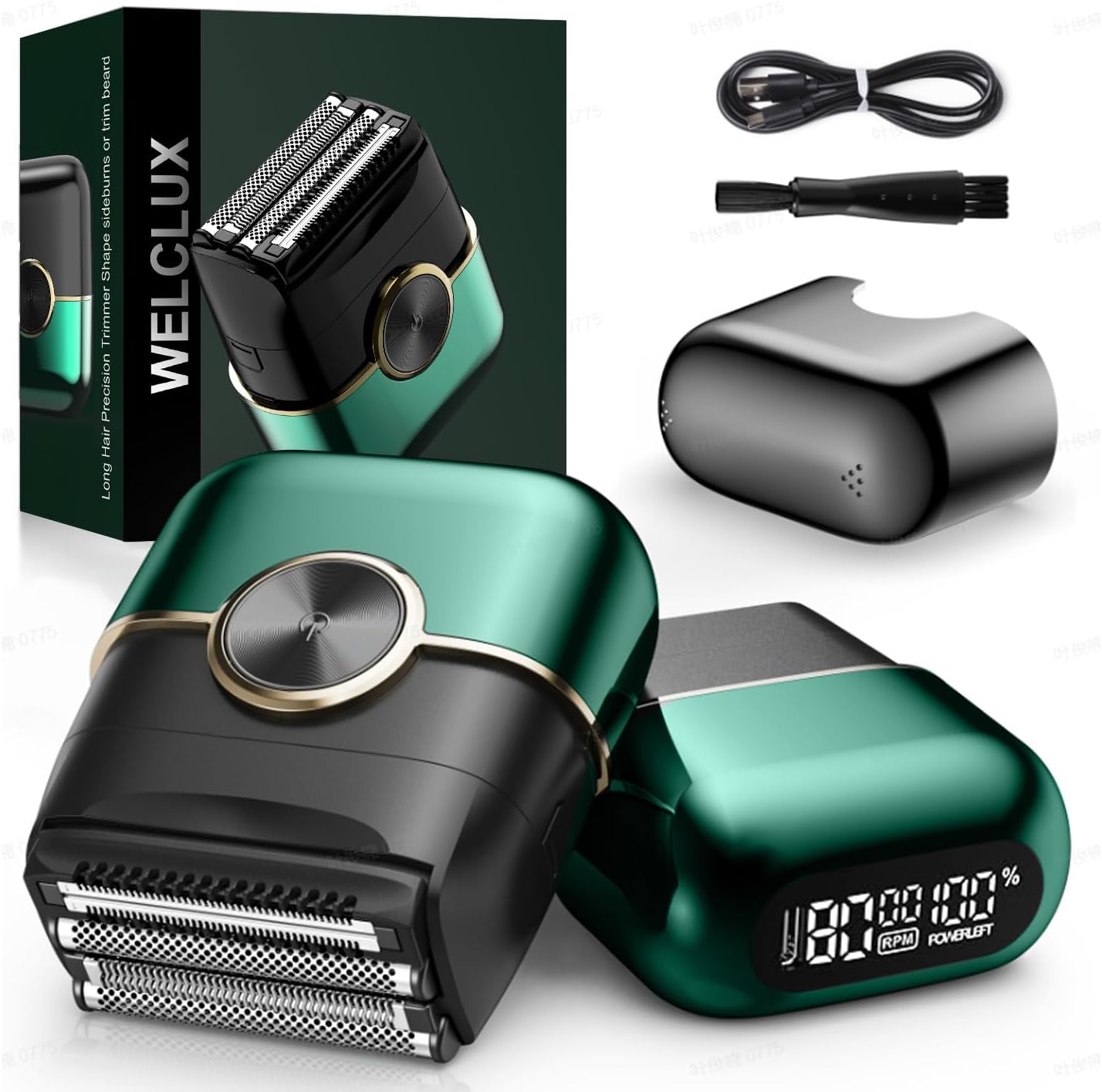 Electric Foil Shavers for Men: Upgraded Mini Electric Razor with 4 Floating Blades & Big LED Display - Foil Shaver for Men with 2 Gears Adjustable - Face Shaver with IPX7 Waterproof,USB Type C