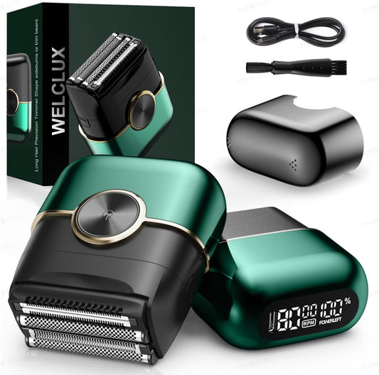 Electric Foil Shavers for Men: Upgraded Mini Electric Razor with 4 Floating Blades & Big LED Display - Foil Shaver for Men with 2 Gears Adjustable - Face Shaver with IPX7 Waterproof,USB Type C