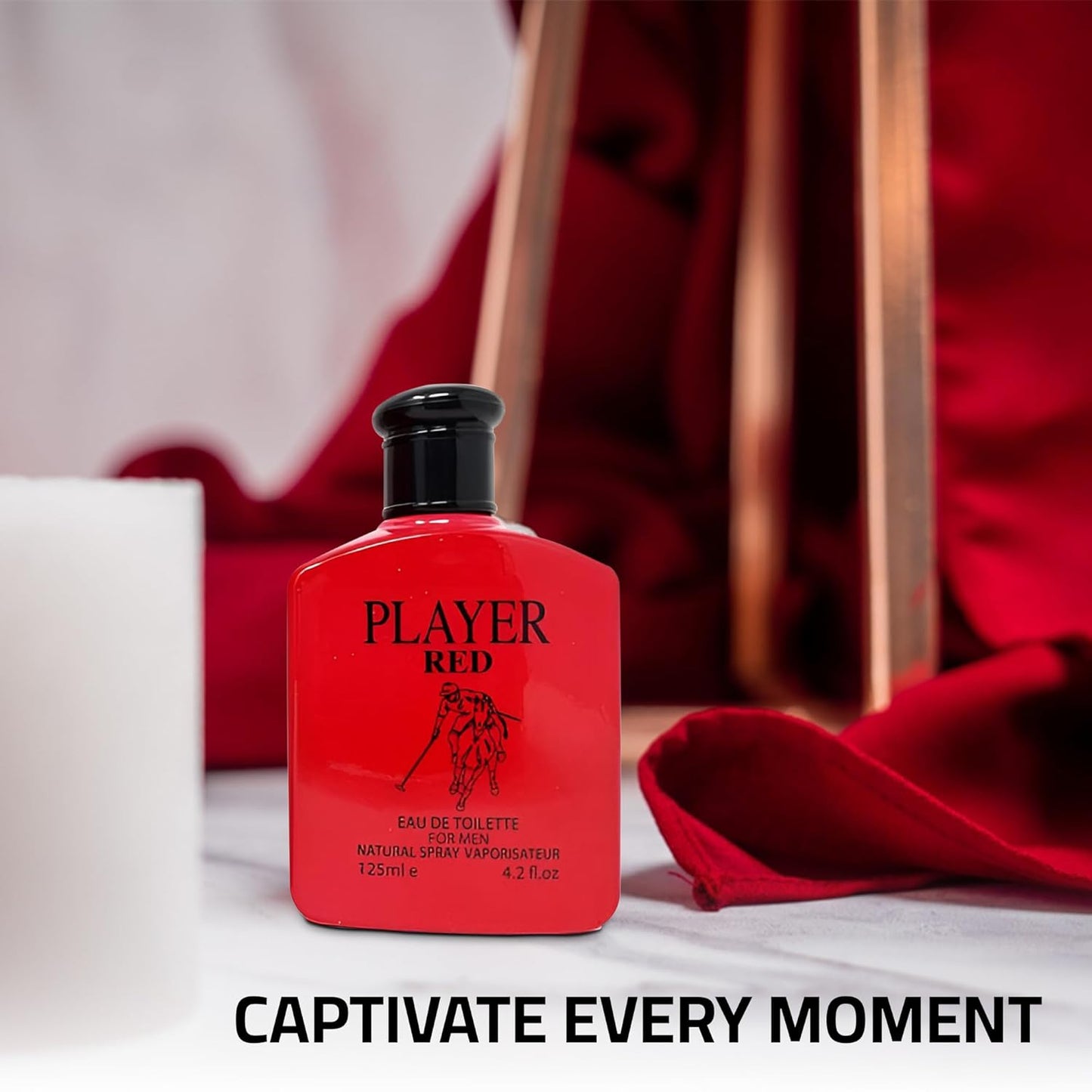 Cologne for Men Player Red Natural Spray Classic Long Lasting Scent Wonderful Fragrance Gift Eau De Toilette Men Perfume for Daily Use 3.4 Fluid Ounce
