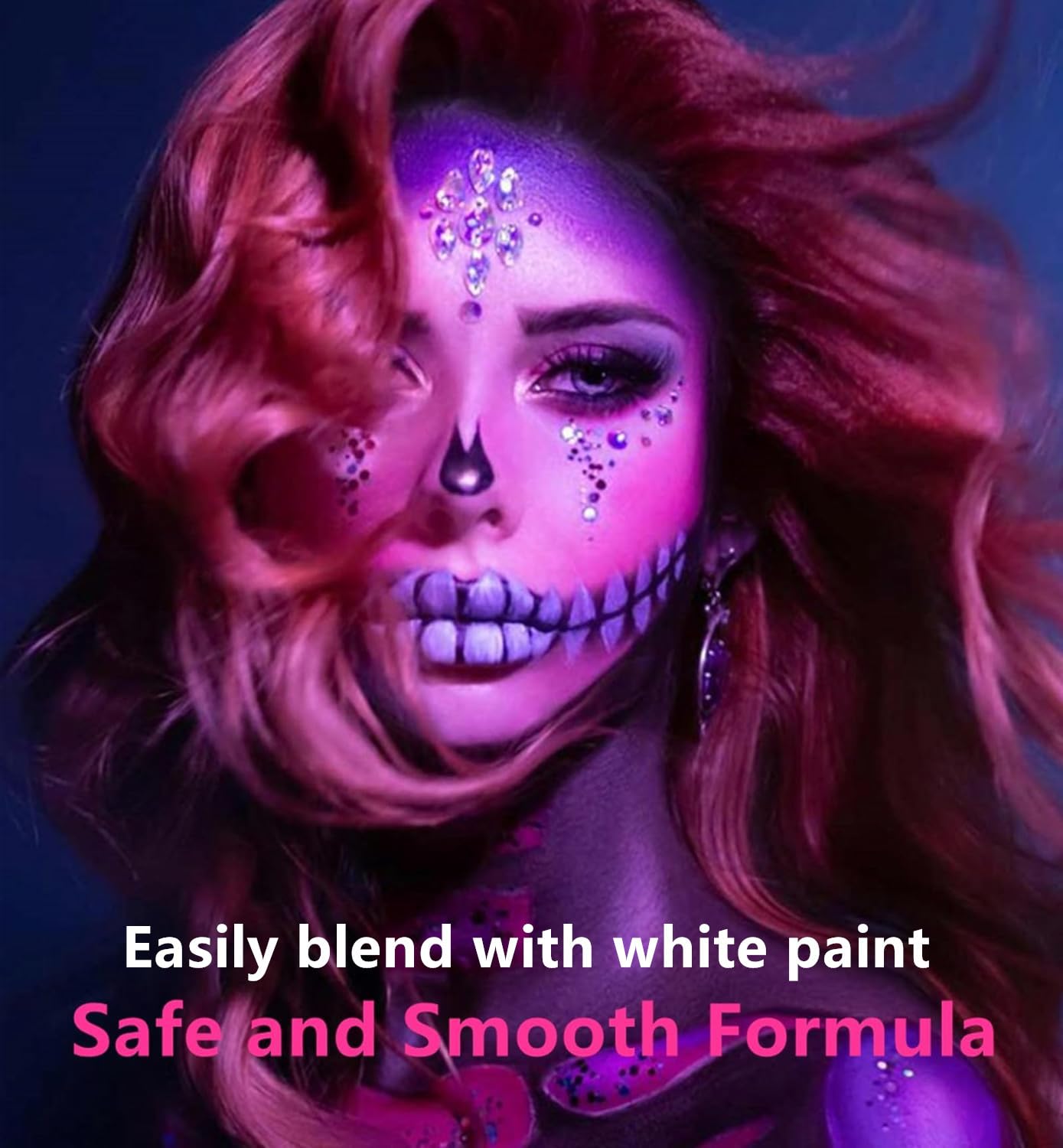 Go Ho Hot Pink Face Paint Stick(0.85oz),Water Based Cream Pink Body Paint Washable,Liquid Concealer,Covers Oil-Free,Halloween Cosplay SFX Foundation Makeup