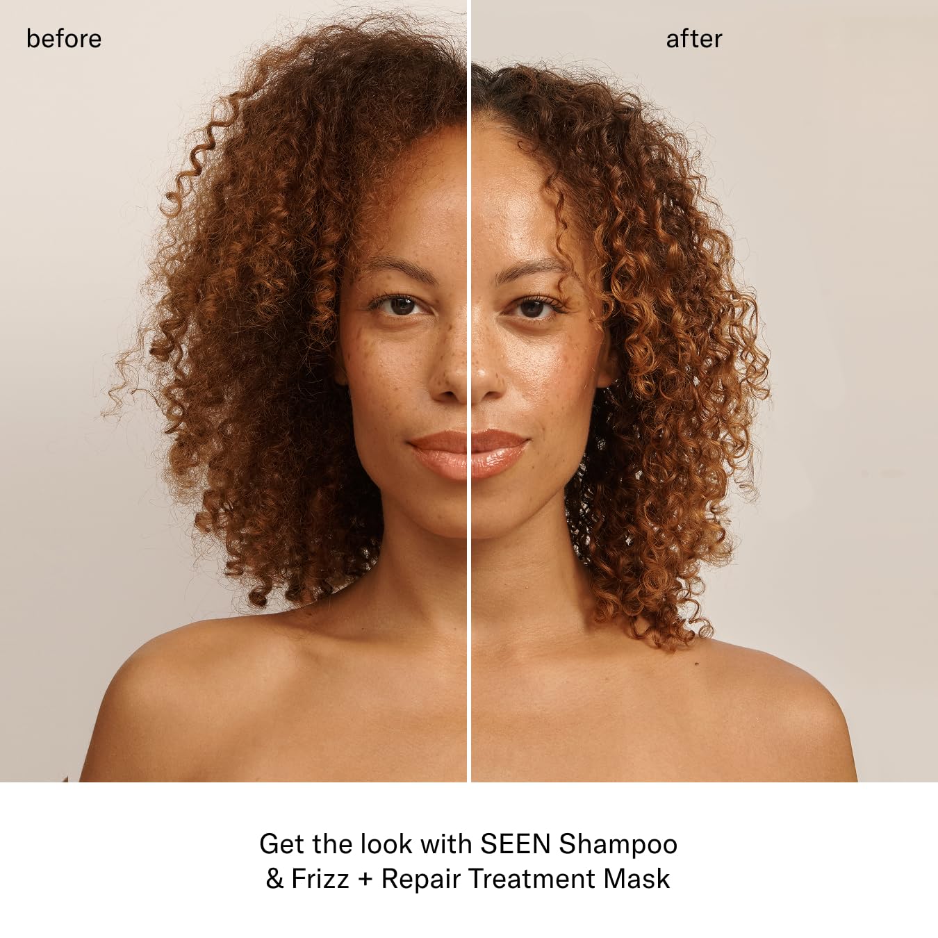 SEEN Frizz + Repair Treatment Mask - Fragrance Free - Fights Frizz, Repairs Damage for Stronger, Smoother, Healthier-Looking Hair - Safe for Sensitive Skin