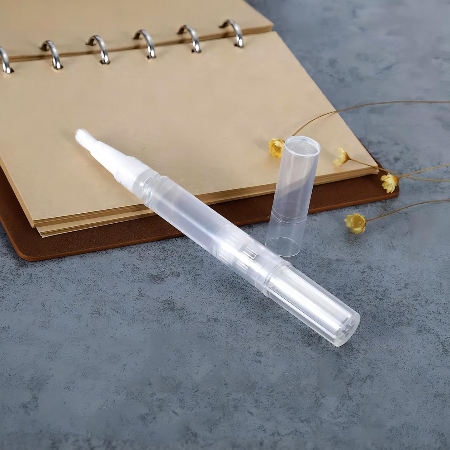 10 Pack 5 ML Cuticle Oil Pens, Empty Nail Oil Pen Transparent Twist Pens with Brush Tip Cosmetic Lip Gloss Containers Applicators Eyelash Growth Liquid Tube