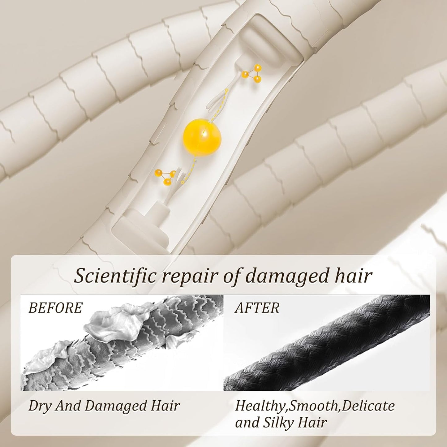 Tgideas Hydrating Collagen Hair Mask for Dry Damaged Hair-Deep Repair Conditioning Treatment Hair Smooth Masque for All Hair Types 8.45 Oz