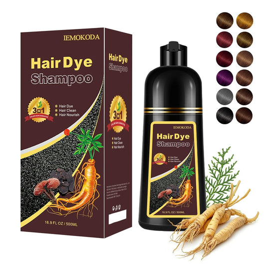 Cherry Brown Hair Dye Shampoo 3 in 1, Instant Natural Hair Color Shampoo Hair Dye for Women & Men, Root Touch Up & Easy To Use & Lasts 3-4 Weeks & All Hair Types, 16.9 fl.oz
