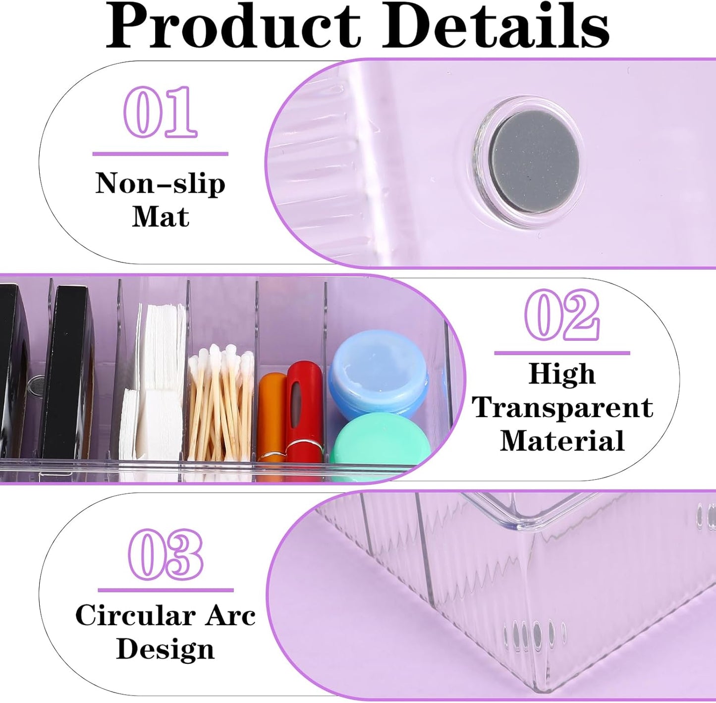 2 PCS Lash Extension Organizers and Storage, Lash-Extension-Supplies Organizer, Lash Cart Organizer, Acrylic Large Capacity Eyelash Extension Supplies Storage Box, Lashes Supplies Container