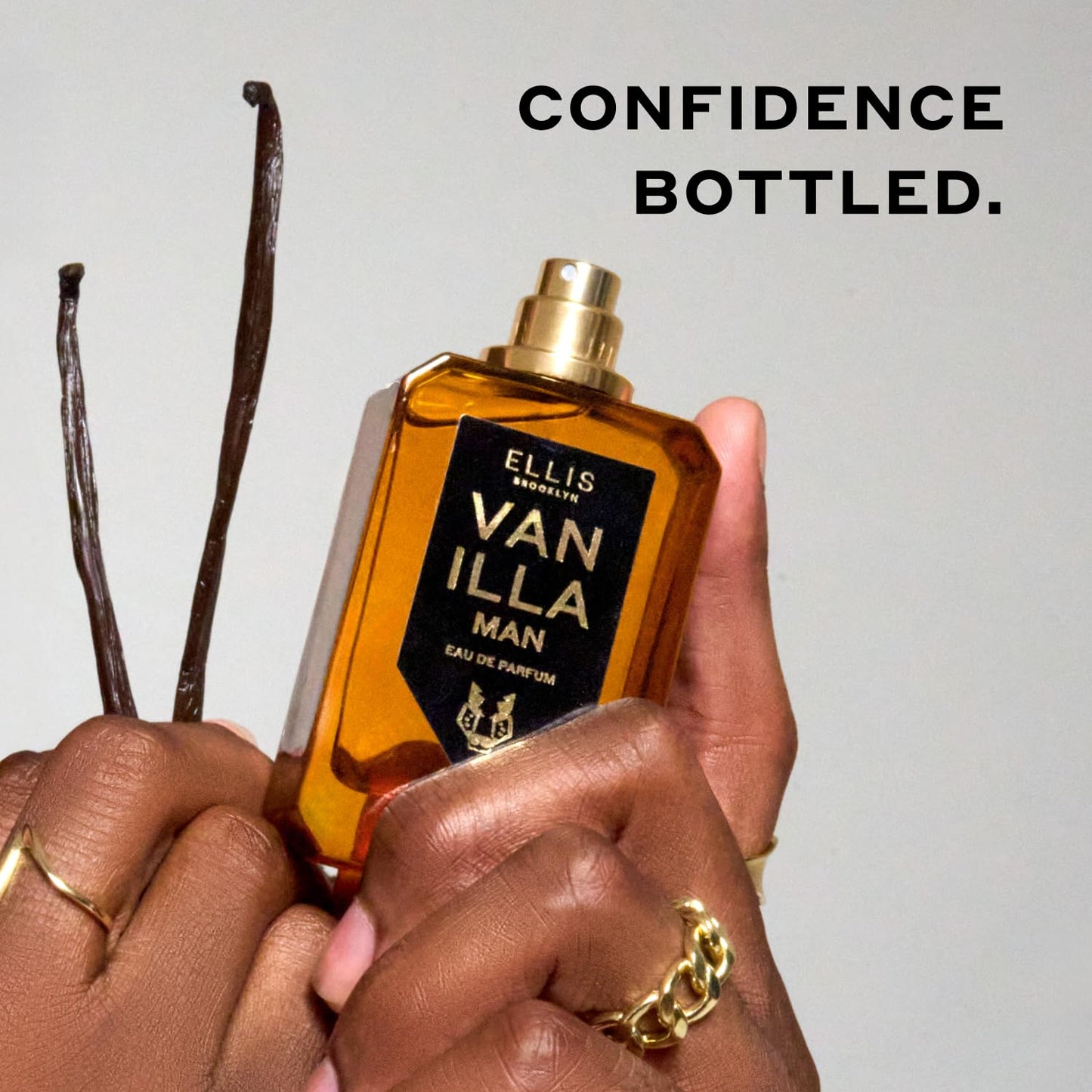 Ellis Brooklyn VANILLA MAN Eau de Parfum for Men 1.7oz / 50ml – Warm Spicy Fragrance with Vanilla Absolute, Bergamot, Clary Sage & Cedarwood – Warm, Rich, Modern Scent