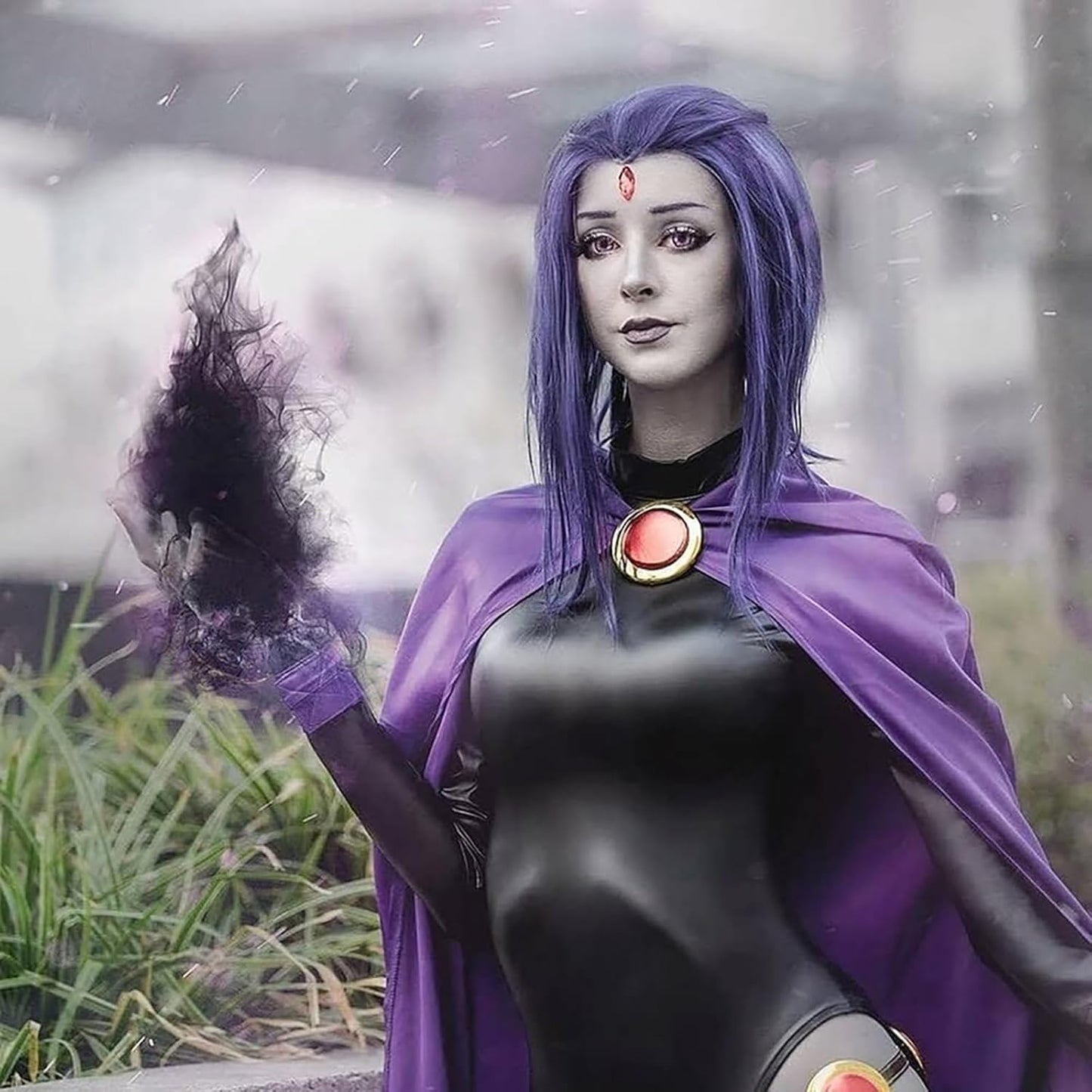 Mysense Light Gray Face Body Hair Paint Stick,Water Based Washable Temporary Hair Color,Non-toxic Cream Body Paint for Adults and Kids Halloween Cosplay Skull Zombie Goth Raven Makeup,0.5oz