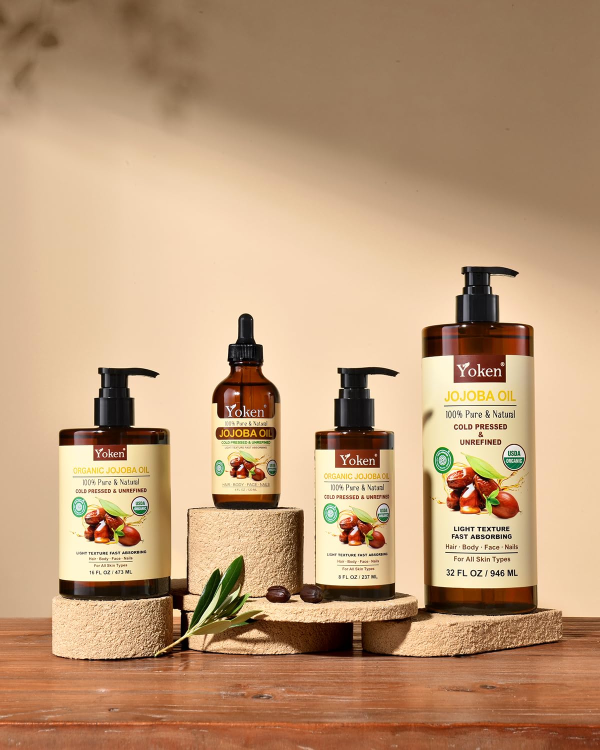 USDA Organic Jojoba Oil Cold Pressed 8 fl oz, 100% Pure & Natural Unrefined Jojoba Oil for Face Hair & Skin Massage, Hexane Free, Deeply Moisturizing Body Carrier oils Multi-Purpose Serum