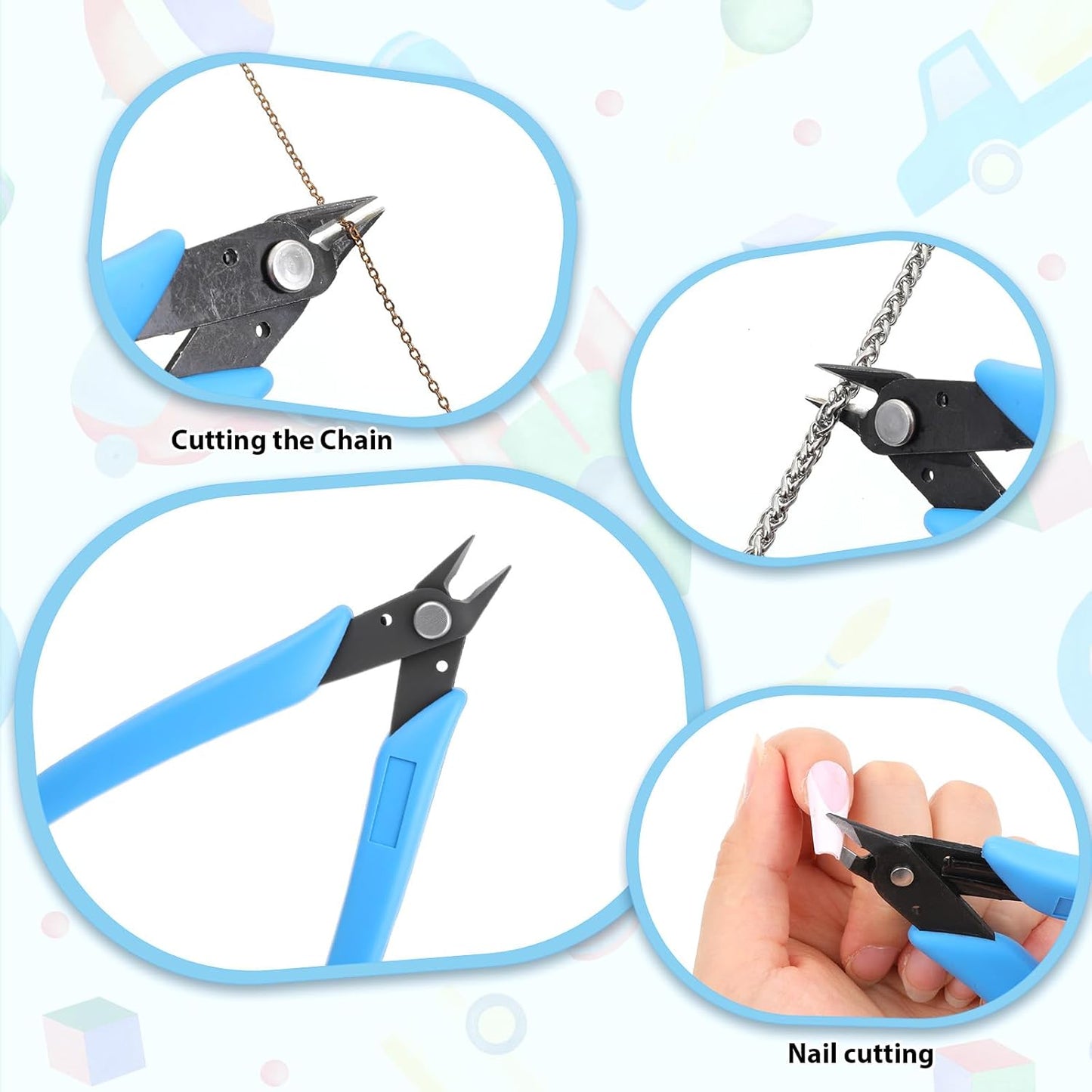 1 Pc Manicure Nail Pliers for Rhinestones, Rhinestone Remover Blue Nails Gem Tool, Diy Tool Nipper Metal Nail Art Scissors Wire Cutter Nails Art Accessories