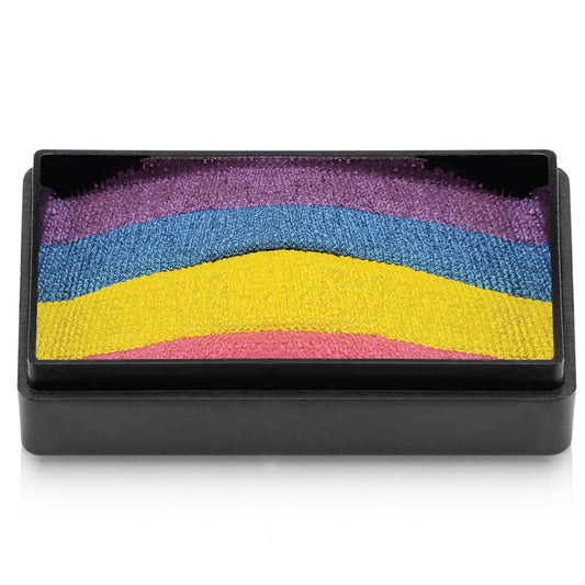 Kraze FX Dome Stroke - Pixie (25 gm), Professional 1-Stroke Split Cake, Hypoallergenic, Non-Toxic, Water Activated Face & Body Painting Makeup Supplies for Sensitive Skin, Kid Safe, Adults