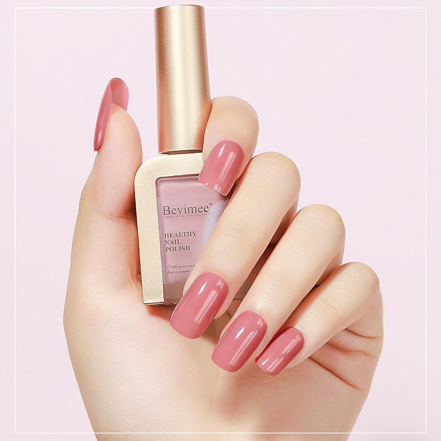 Nail Polish Quick Dry Pink Nail Lacquer Sheer Color, Regular Fast Drying Fingernail Polish Bulk Non Gel Long-Lasting DIY Salon Gift For Women