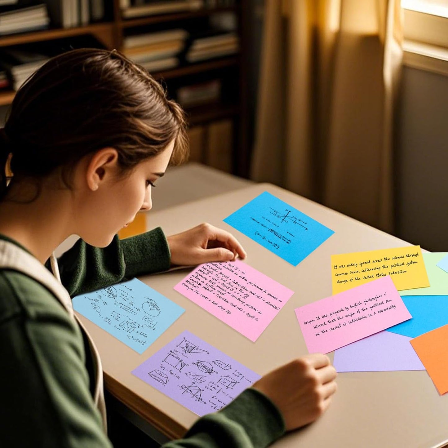 Koogel Index Cards 4x6, 180 Count, Colored Large Index Cards Blank on Both Sides for Back to School, Heavy Notecards Flashcard for Studying Learning Office College Supplies, 9 Assorted Neon Color