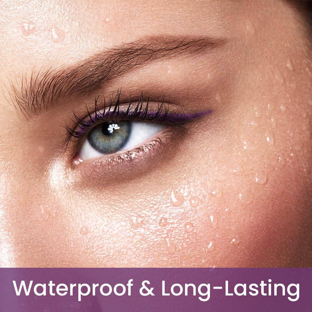 Kaely 1.5mm Skinny Gel Eyeliner Pencil,Grape Purple Cat Eye Liner Makeup Pen,Cream Smooth Eyeliner Crayon,delineador de ojos contra el agua,Waterproof Long Lasting 16 Hour,Vegan & Cruelty Free,05
