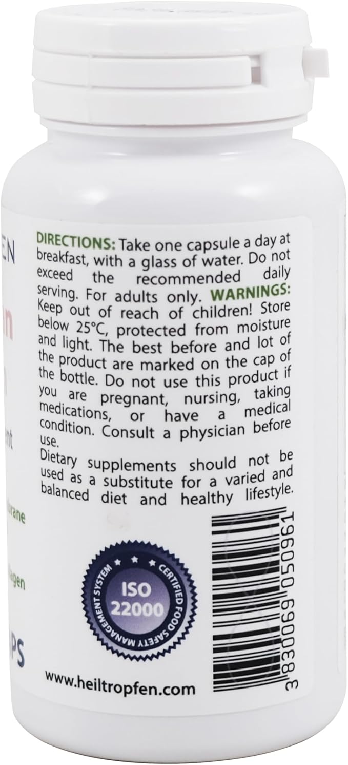 Collagen Vegetarian caps | from Organic Eggshell Membrane | Type 1, 5 and 10 Collagen | with Hyaluronic Acid | 60 Capsules | Dietary Supplement