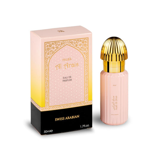 Swiss Arabian Musk Al Arais - Perfume for Women and Men - Long-Lasting, Musky Floral Fragrance with Buttery, Caramel, and Liquorice - 1.7 oz