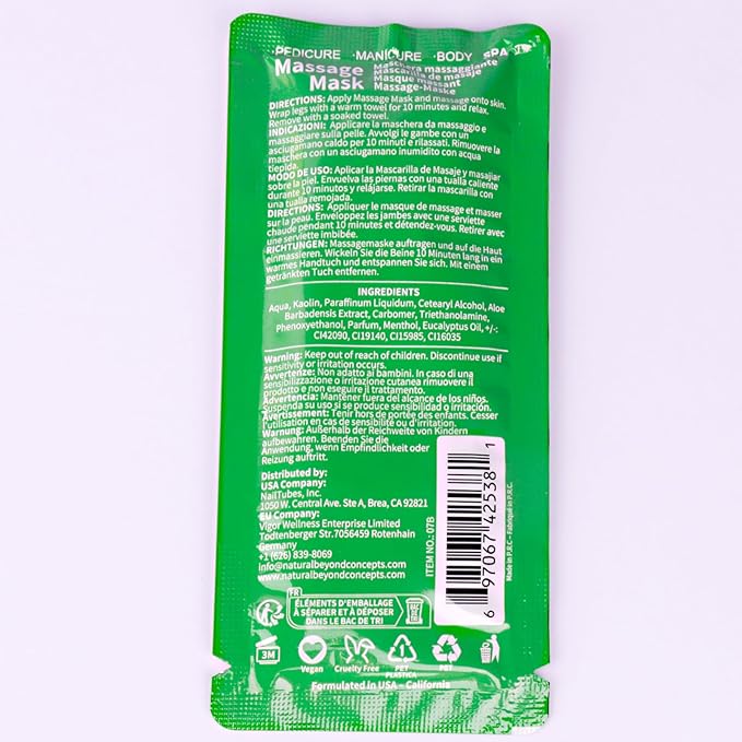 Pedicure Kit Foot Soak Set: Bubble Salt, Sugar Scrub, Massage Mask, Massage Lotion in a Box, 4 Step Foot Spa Kit for Dry Feet,Tired Feet (1 Set Olive)