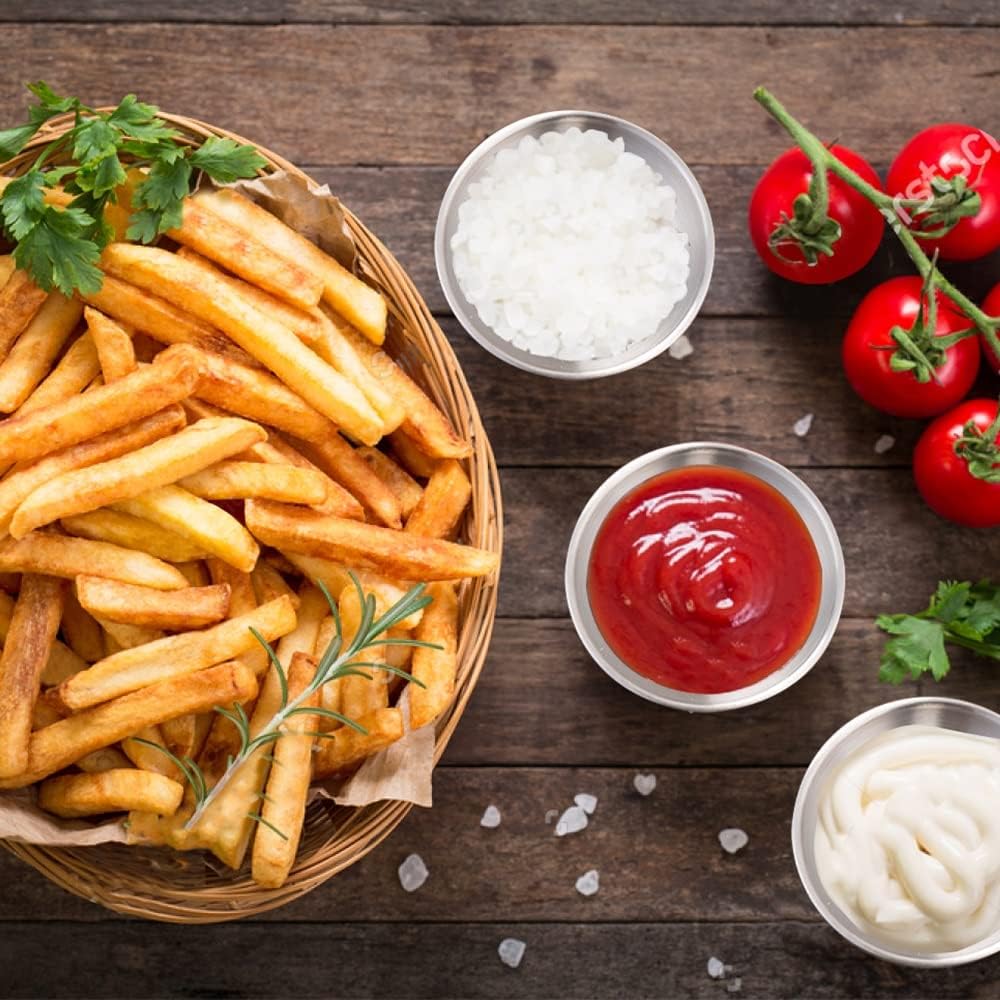 12 Pack 3.2inch Stainless Steel Sauce Dishes Mini Individual Saucers Bowl Round Seasoning Dishes Sushi Dipping Bowl Appetizer Plates, Sliver