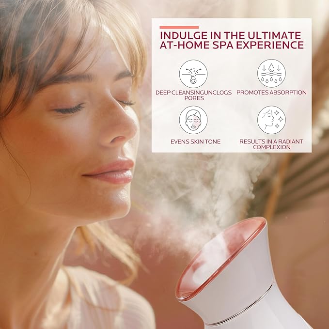 Colorfarm Facial Steamer Skin Care Kit: Face Steamer Home Spa Deep Cleaning Unclogs Pores with 6 Skin Care Tools - Relaxing Self Care Skincare Beauty Gifts for Women Girl (Pore Purifier Pro Kit)