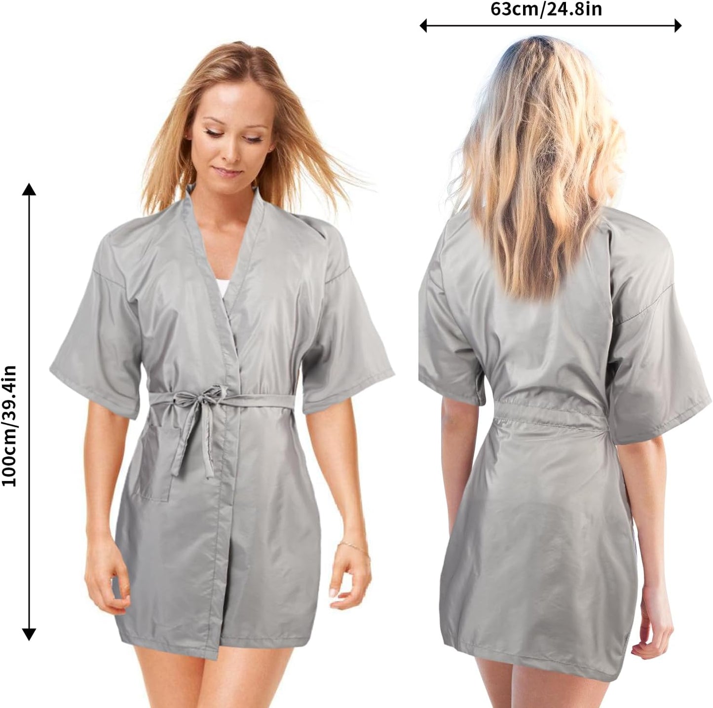 Salon Client Gown Robes Cape Hair Cutting Smock with Adjustable Tie for Hair Cutting Barber Hairstyling