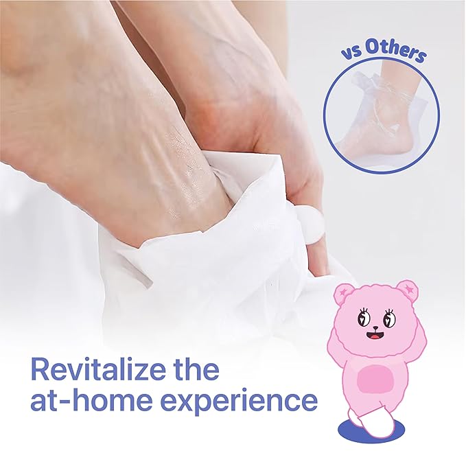 ONSOI 12PK Foot Masks for Soft, Smooth, Moisturizing Foot Mask for Dry Cracked Feet, Baby Feet - Coconut & Shea Butter (12PK Coconut & Shea Butter)