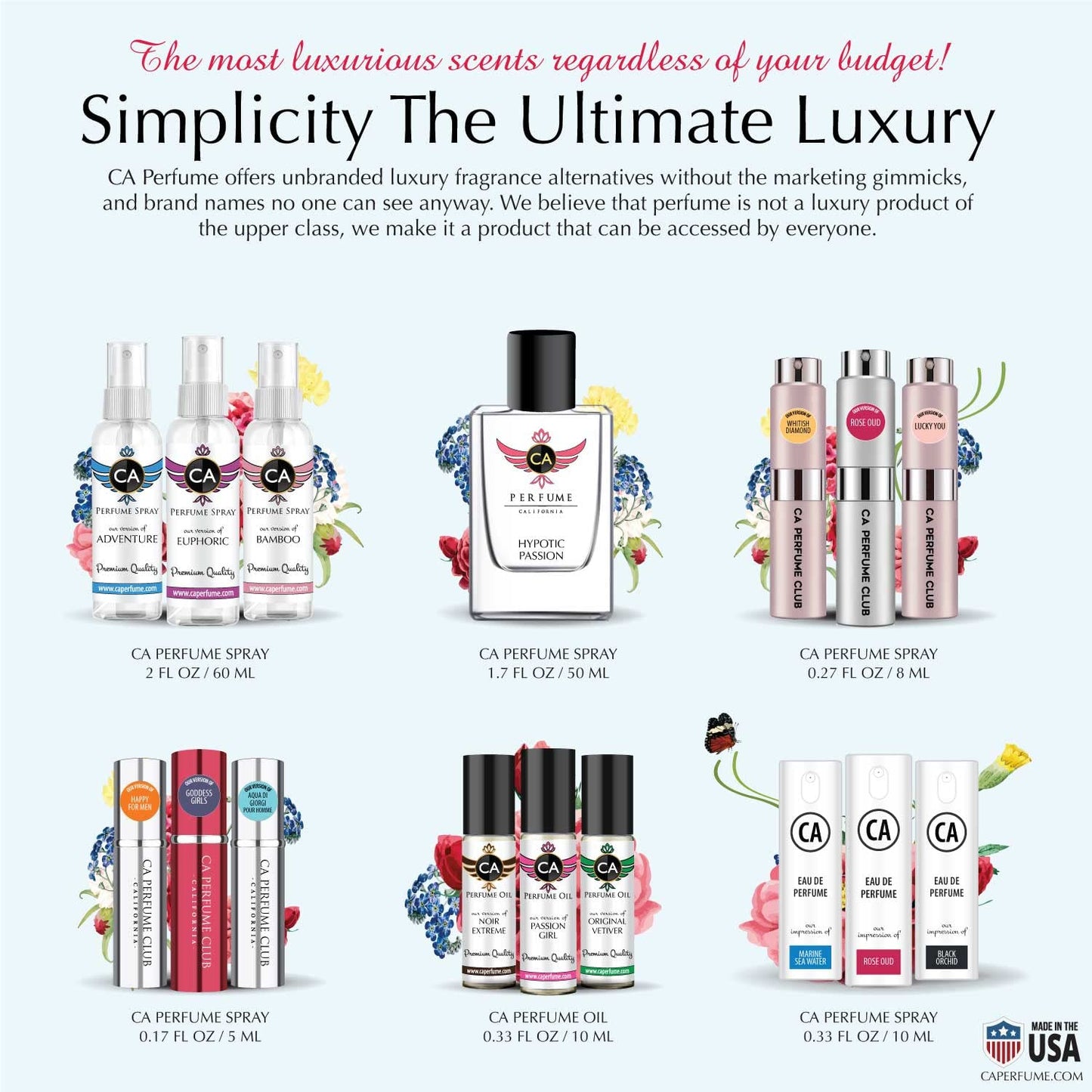 CA Perfume Impression of Live for Women Eau De Parfum Floral Fruity Scent Long Lasting Perfumes for Women Travel Size TSA Ready for Day and Night Wear 0.33 Fl Oz 10ml (Pack of 3)