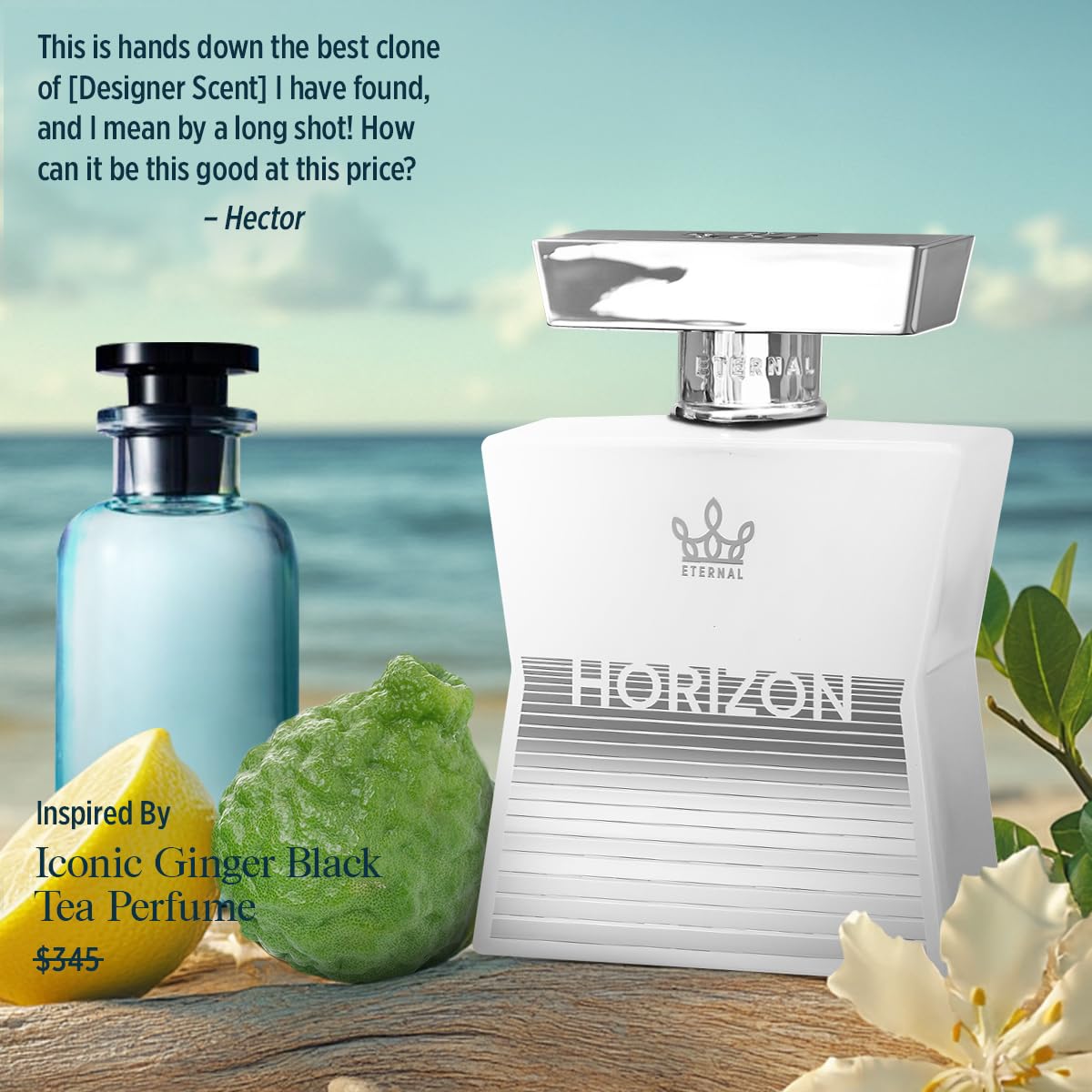 Eternal Horizon - Inspired by Iconic Ginger Black Tea Perfume - 3.4 oz (100ml) - EDP - Long-lasting - Clean Ingredients - Unisex Perfume for Men & Women - 2000 sprays per bottle