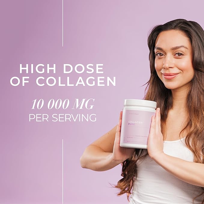 Swedish Collagen - Hydrolyzed Marine Collagen 10,000 mg Powder Supplement - Pack of 300 g, 30 Day Supply | Pure Peptide to Support Healthy Hair, Skin, Nails and Joints I 100% Natural and Gluten Free