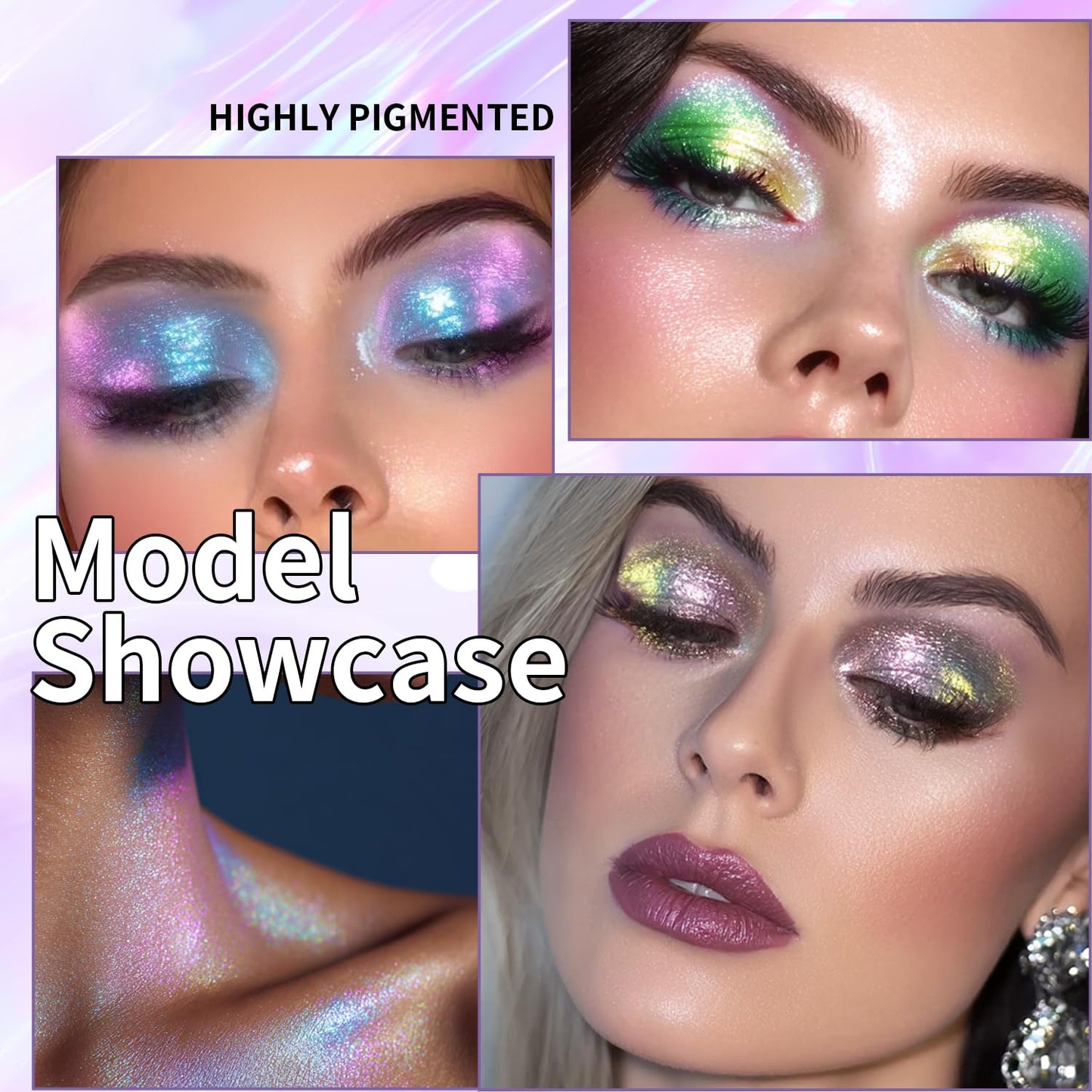 Multichrome Liquid Eyeshadow Set,3 Colors Multi-Dimensional Eye Liner Makeup,High Pigment Waterproof Metallic Eye Shadow,Ultre Fine Tip Glitter Eyeshadow (07 bronzer+08 armor+09 gold)