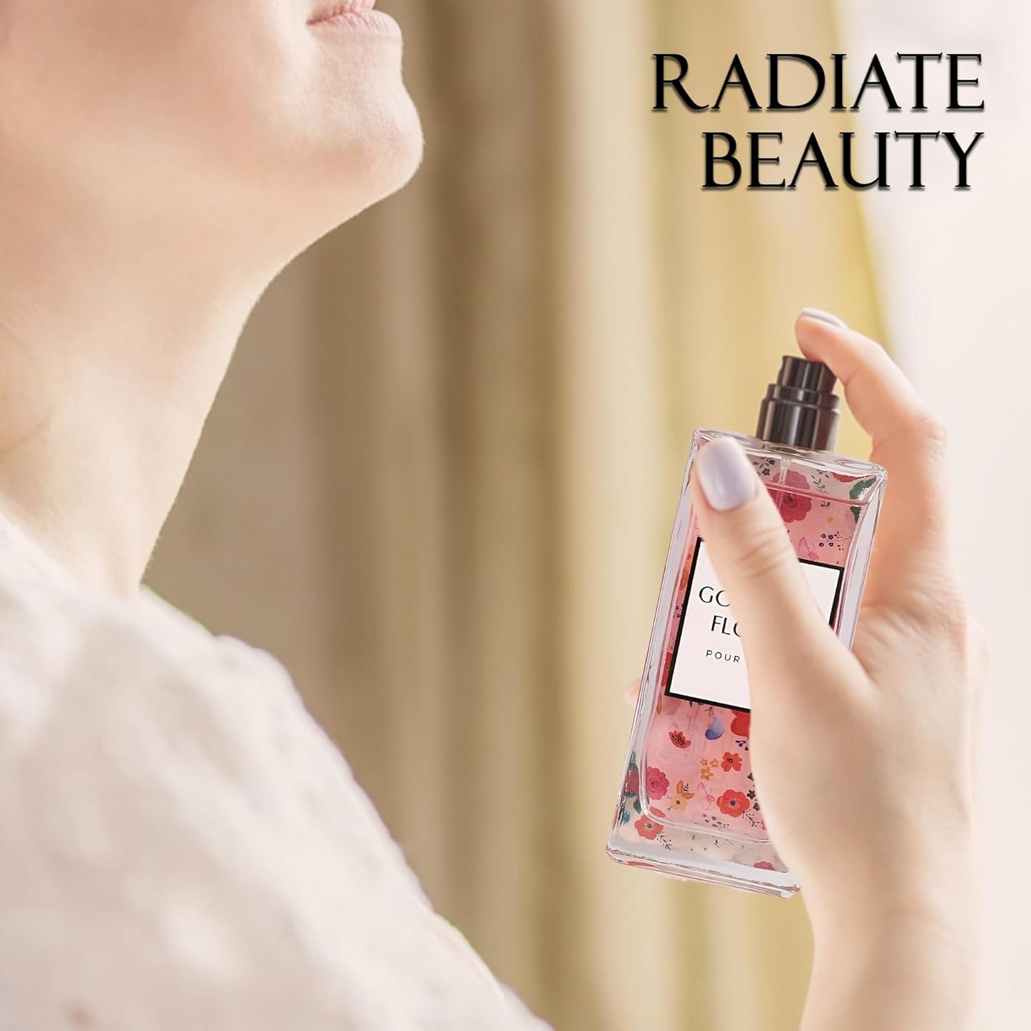 Gorgeous Flower Eau de Parfum for Women - 100ml Floral & Fruity Perfume with Lavender, Coconut, Vanilla & Pear, Long-Lasting Feminine Fragrance