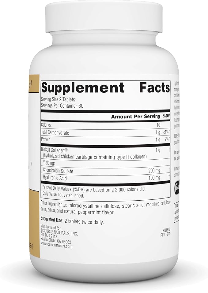 Source Naturals Skin Eternal Hyaluronic Acid, 50mg - 120 Tablets