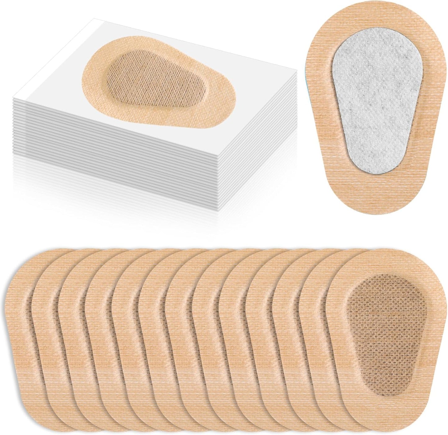 Panitay 40 Pcs Adhesive Eye Patches for Adults Disposable Breathable Medical Eye Patch for Amblyopia Lazy Latex Free Adhesive Bandages for Men(3.3 x 2.3 Inch,Nude)