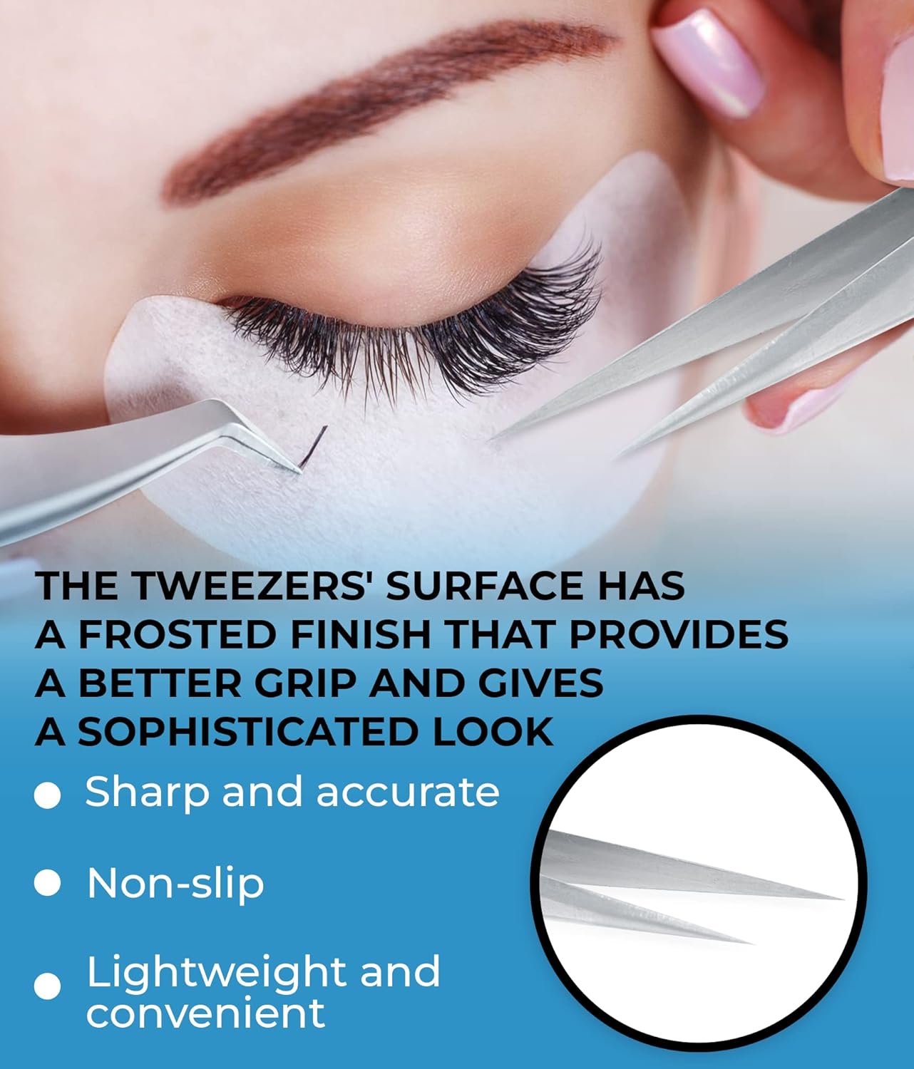 Stacy Lash STL-2 Isolation Eyelash Extension Tweezers/Precision Isolation Applicator Tool/Supplies for Classic Extensions & Individual False Lashes/Eyelashes Separator Tools/Beauty Accessories