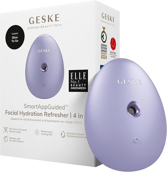 SmartAppGuided™ Facial Hydration Refresher | 4 in 1 | Water Atomizer | Moisturizing Spray Machine | Face Mister | Humidifier for Natural Glow | Reduce Redness & Dry Skin