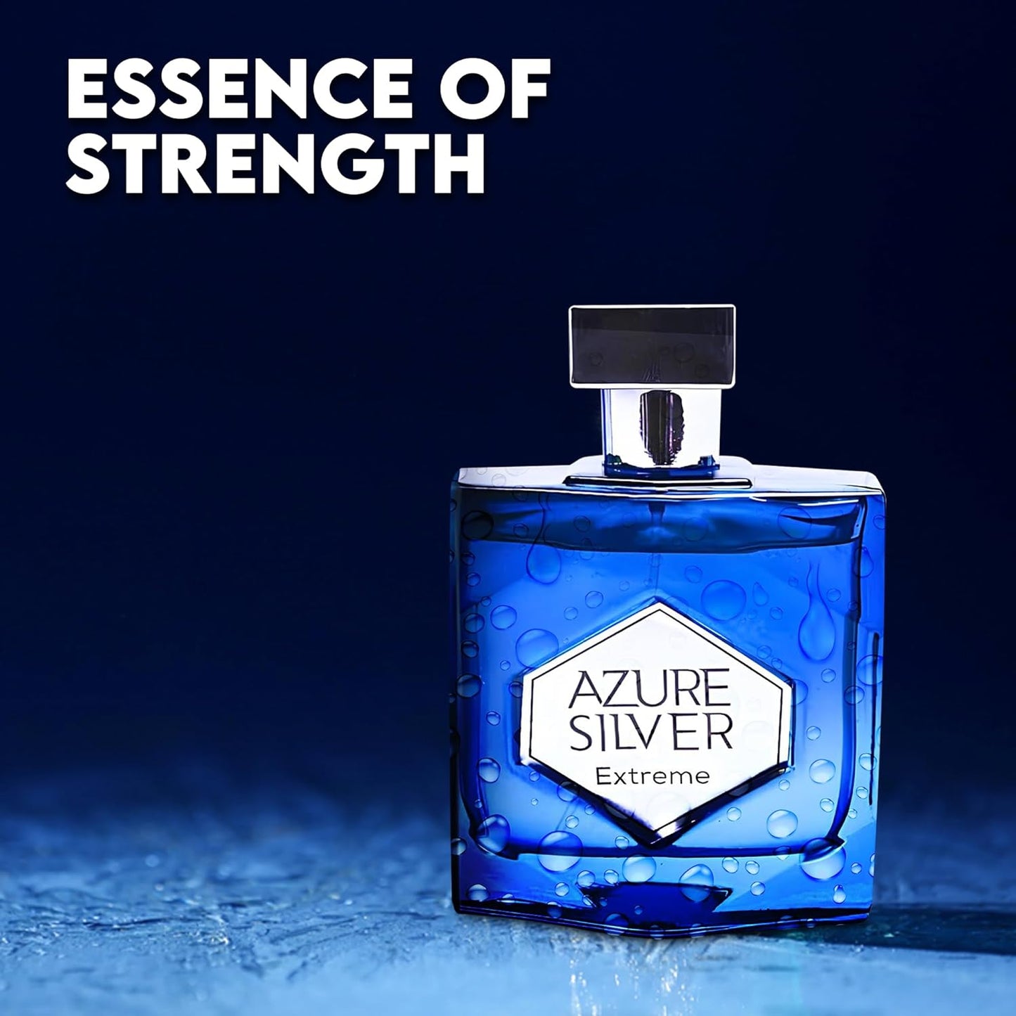 Azure Silver Extreme Men Cologne Fresh Scent Eau De Toilette Spray, Fragrance For Men Long-Lasting Cologne Choice For Daily Wear Elegant 100ml Bottle