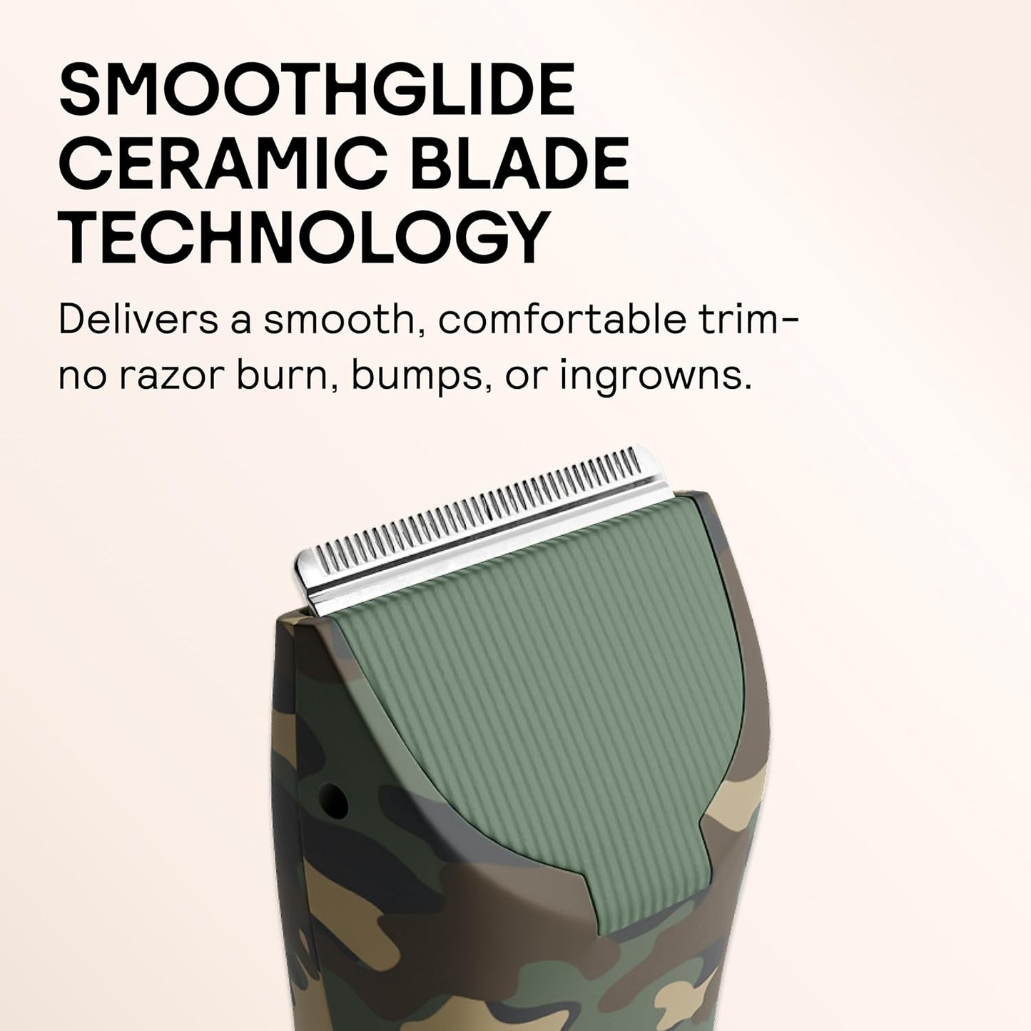 MERIDIAN The Trimmer Original - Body Hair Trimmer for Men, Electric Shaver for Pubic Hair, Chest, Legs & Bikini, Waterproof & Rechargeable, Forest