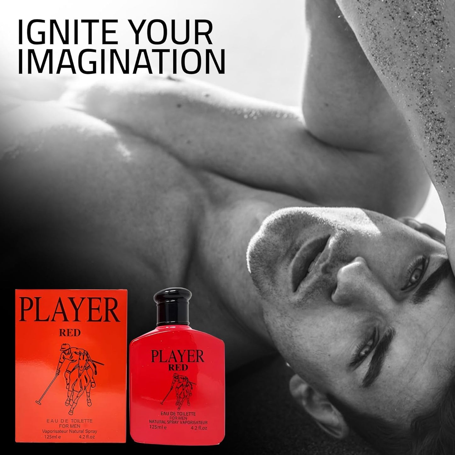 Cologne for Men Player Red Natural Spray Classic Long Lasting Scent Wonderful Fragrance Gift Eau De Toilette Men Perfume for Daily Use 3.4 Fluid Ounce