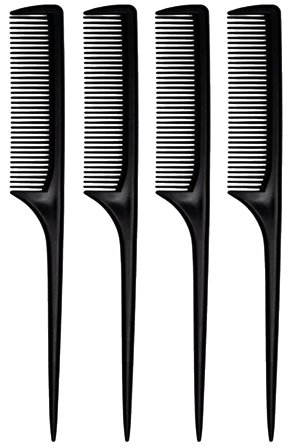 4 Pcs Rattail Combs for Women -Fine Tooth Styling Comb with Ergonomic Handle, Anti-Static Heat-Resistant Professional Hair Parting Tools for Smooth Detangling, Updos & Salon-Perfect Hairstyles.
