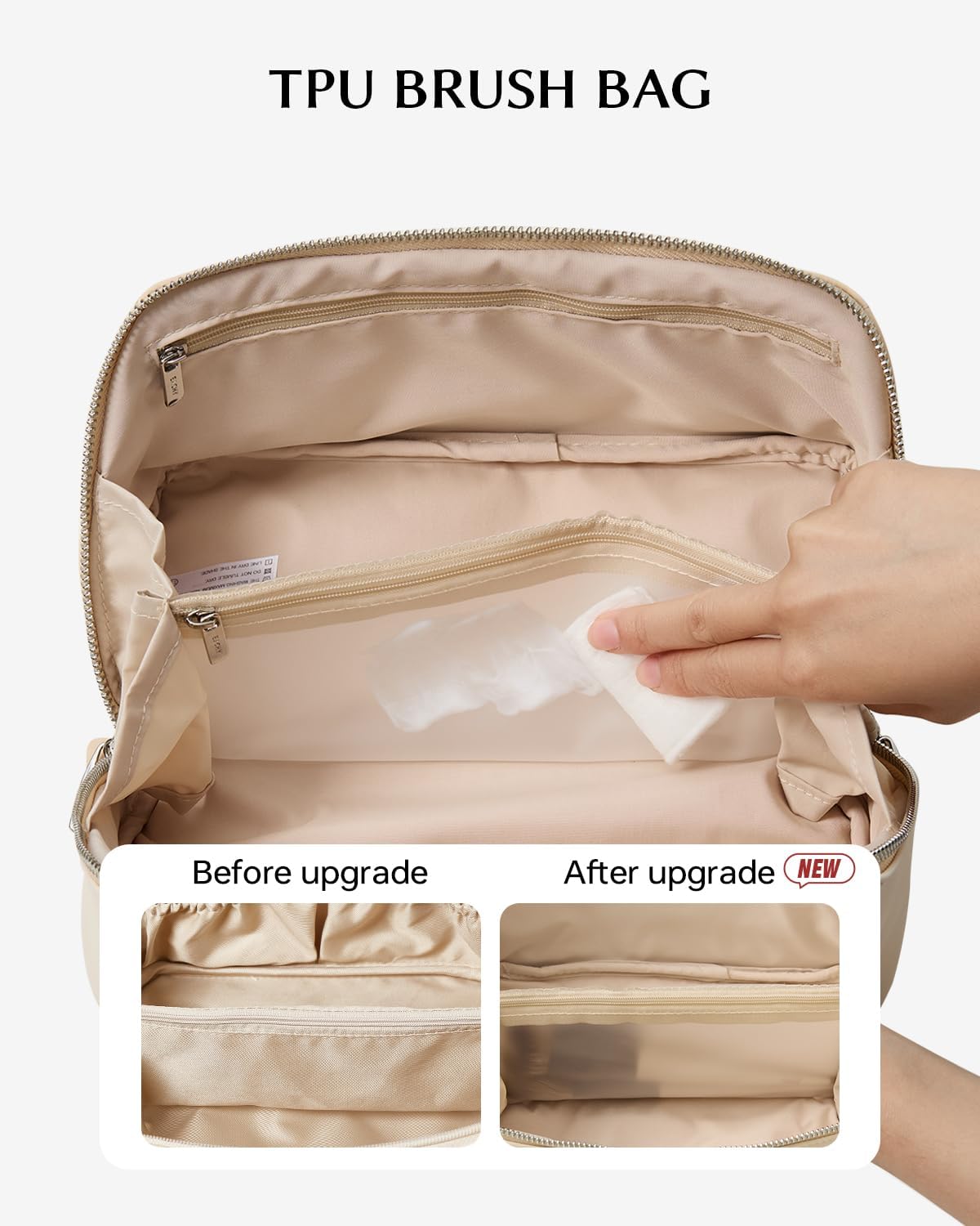 EACHY Travel Makeup Bag,Large Capacity Cosmetic Bags for Women,Waterproof Portable Pouch Open Flat Toiletry Bag Pattern Makeup Bag