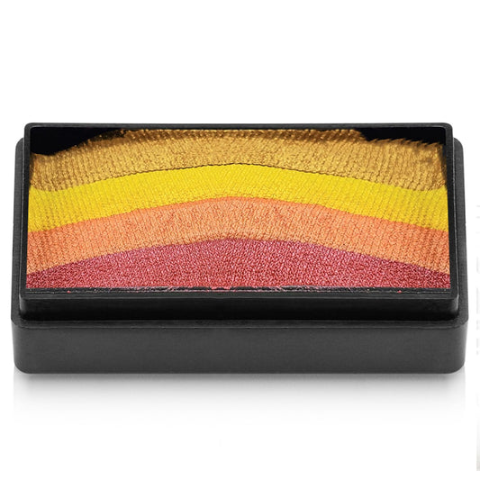 Kraze FX Dome Stroke - Lava (25 gm), Professional 1-Stroke Split Cake, Hypoallergenic, Non-Toxic, Water Activated Face & Body Painting Makeup Supplies for Sensitive Skin, Kid Safe, Adults