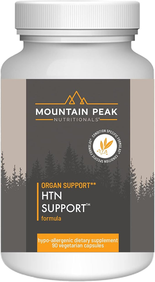 Mountain Peak Nutritionals HTN Support - Organ Supplement - Helps Maintain Healthy Blood Pressure & Cardiovascular System - w/Rauwolfia & Magnesium - Hypoallergenic Dietary Supplement (90 Capsules)