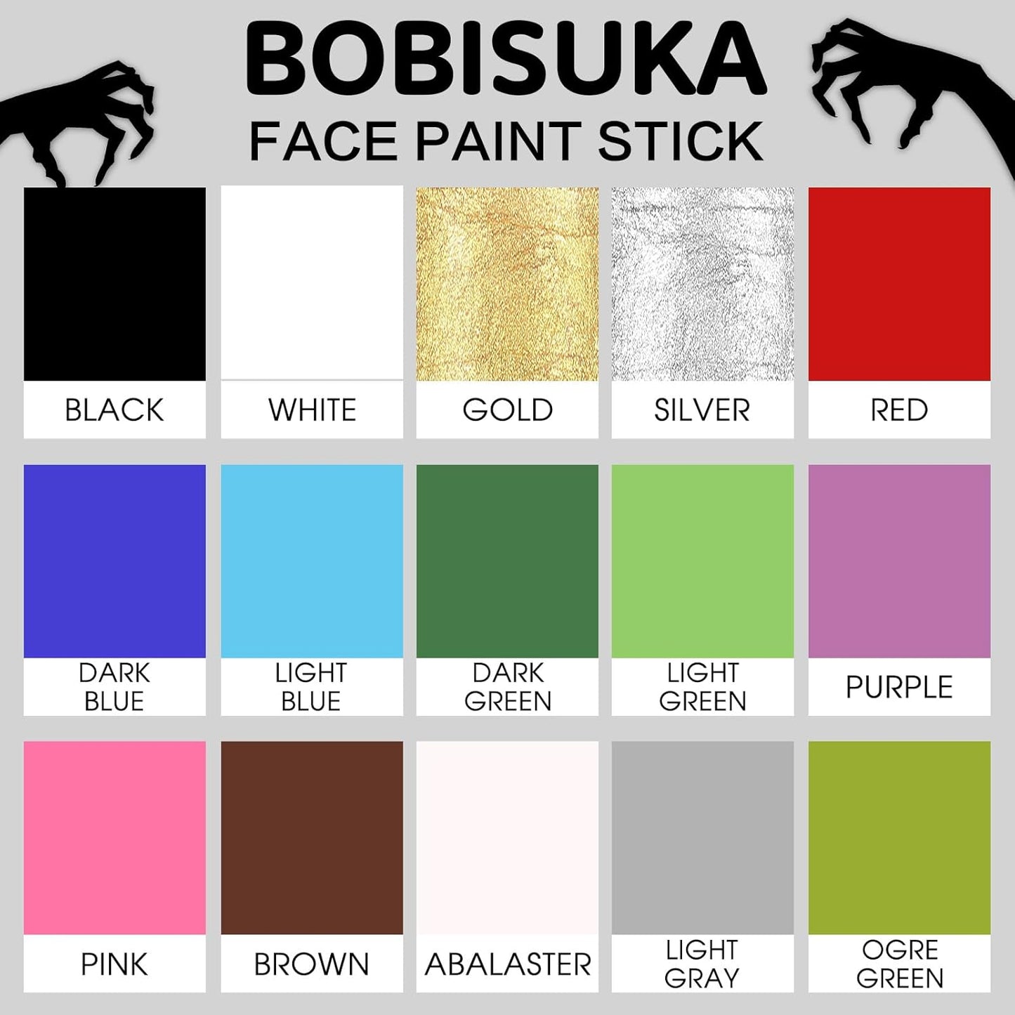 BOBISUKA Pink Face Body Paint Stick, Waterproof Pink Eye Black Sticks for Sports, Face Painting Kit for Halloween Makeup SFX Cosplay Special Effects Costume Parties Stage