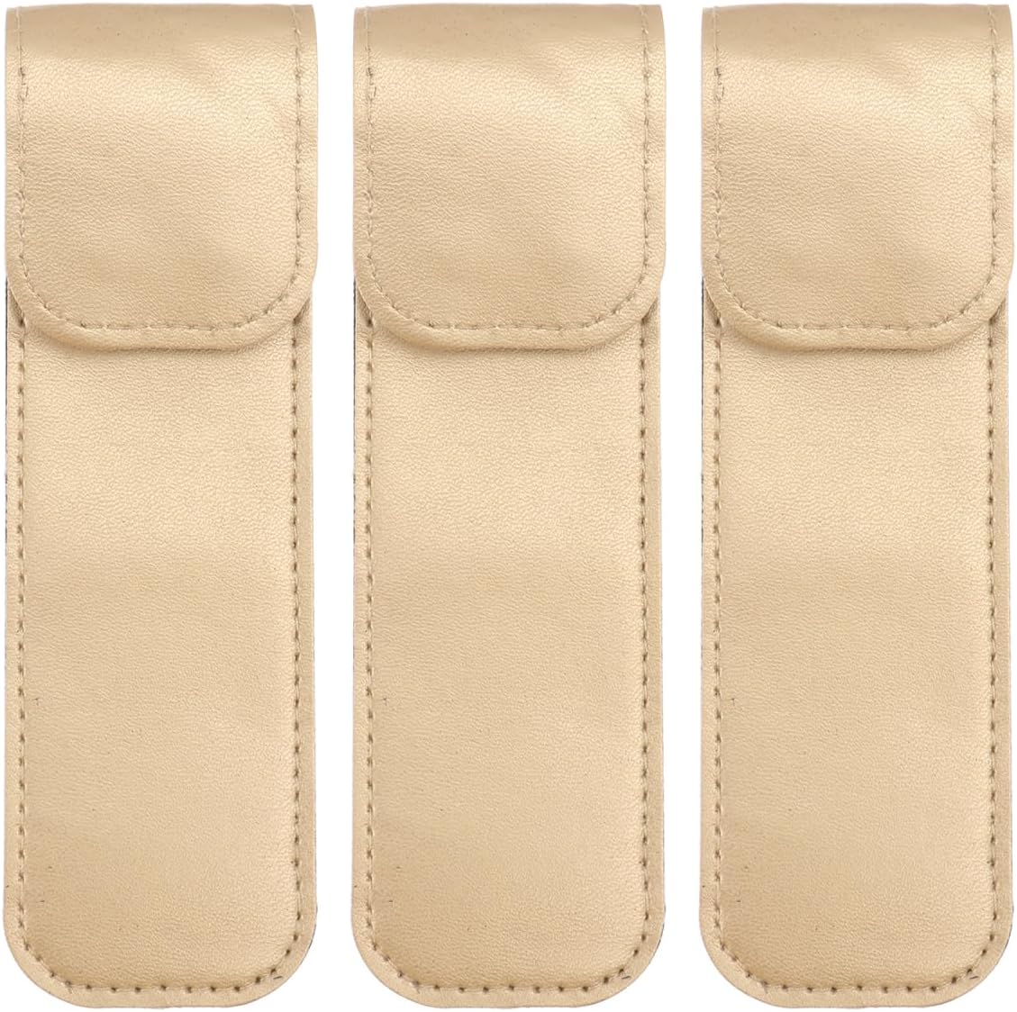 3pcs Tweezers Protective Case Beauty Eyelash Tweezer Sleeve Lashes Kit Eyelash Tweezer Cover Lash Kit Protective Tweezer Leather Sleeve Pu Leather Puller Miniature