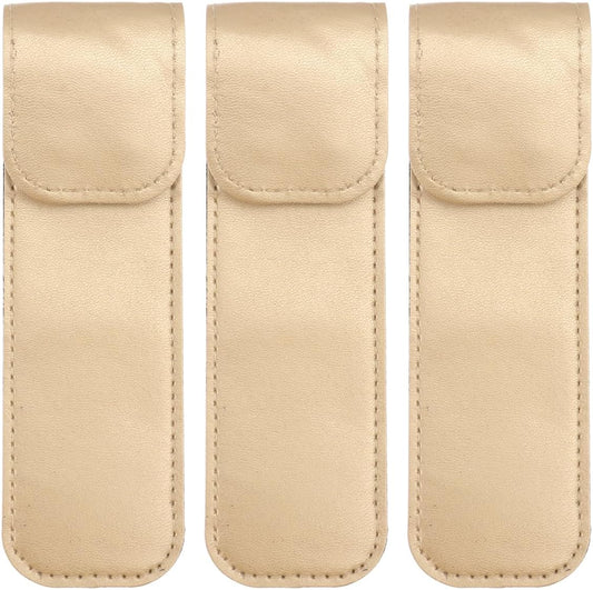 3pcs Tweezers Protective Case Beauty Eyelash Tweezer Sleeve Lashes Kit Eyelash Tweezer Cover Lash Kit Protective Tweezer Leather Sleeve Pu Leather Puller Miniature