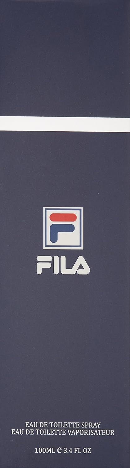 FILA Eau de Toilette for Men - Cool, Clean, Refreshing - A Classic Cologne For Men - Extra Strength, Long Lasting Scent Payoff - Trendy, Rectangular, Streamlined, Portable Bottle Design - 3.4 oz