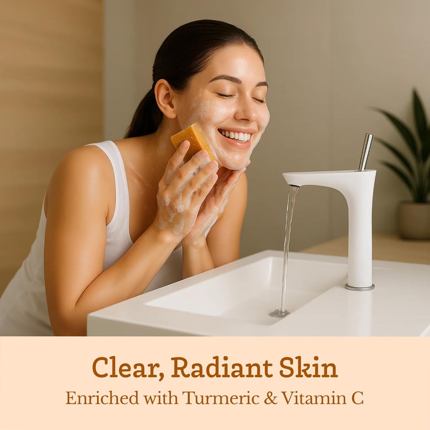 Southern Natural Turmeric Honey Lemon Goat Milk Soap - Handmade, All Natural Turmeric Soap Bar for Face & Body. Gentle Hydration & Nourishment For A Natural Glow & Even Skin Tone, 3 Pack