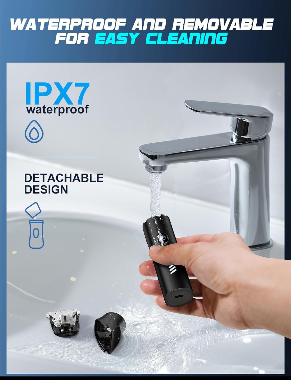 Body Hair Trimmer for Men: Manscape Electric Razor, Versatile Hair Trimmer for Groin, Beard, Nose/Ear Hair, Waterproof & USB-C Rechargeable,Travel Lock,Christmas Gifts for Men