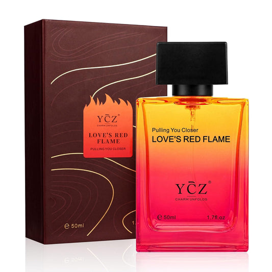 Ycz LOVE'S RED FLAME Eau de Parfum Spray, Long-Lasting Fragrance for Men, Daily Use Men's Casual Cologne, A Signature Scent Great Holiday Gift A Gift for Any Occasion,50 ml (1.65 fl. Oz)