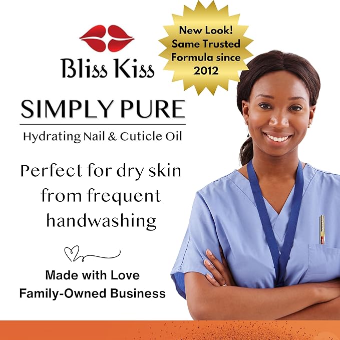 Bliss Kiss | 4 Pumpkin Spice Latte Scent Nail | Oil Cuticle Pen w/Vitamin E & Jojoba⏤Nail Strengthener Nail Growth Serum for Brittle Peeling Breaking Thin Nails