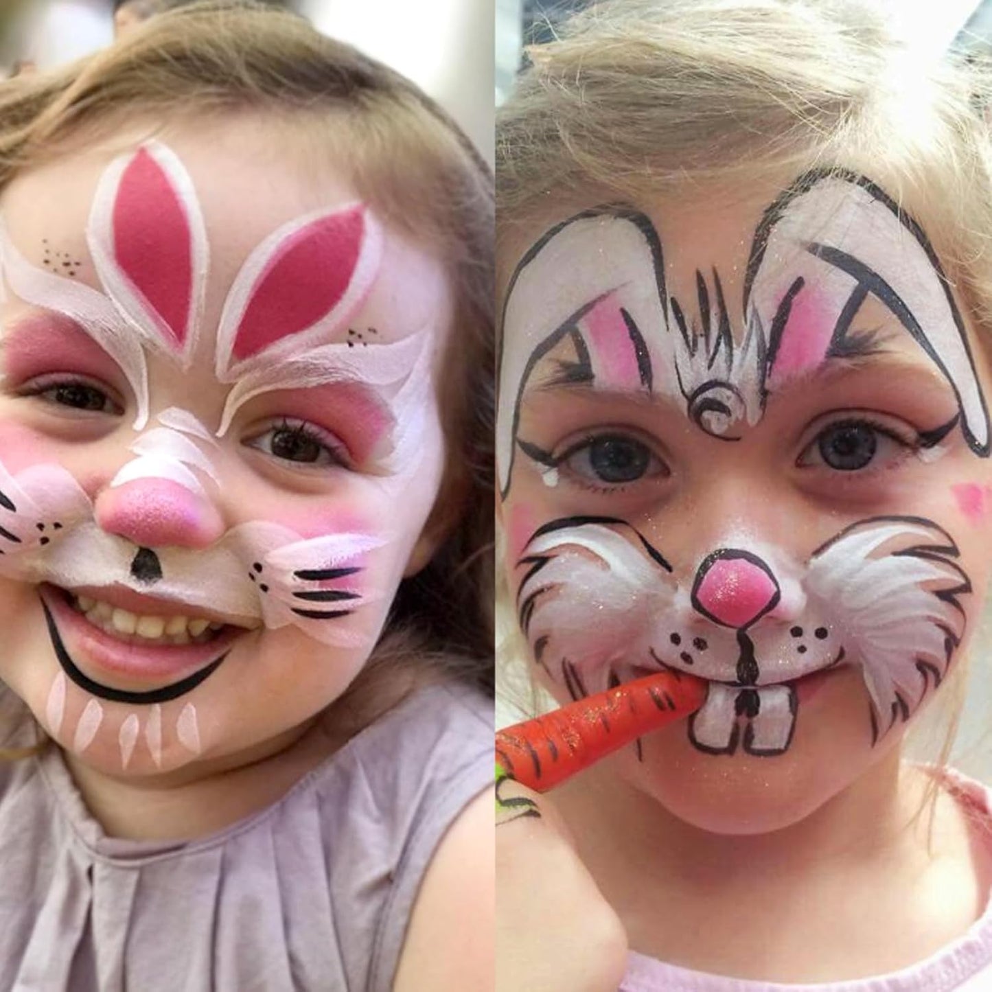 Mysense Hot Pink Face Body Hair Paint Stick,Easter Bunny Face Paint,Water Based Temporary Hair Color,Cream Body Painting for Adults and Children Halloween Cosplay SFX Makeup,0.5oz